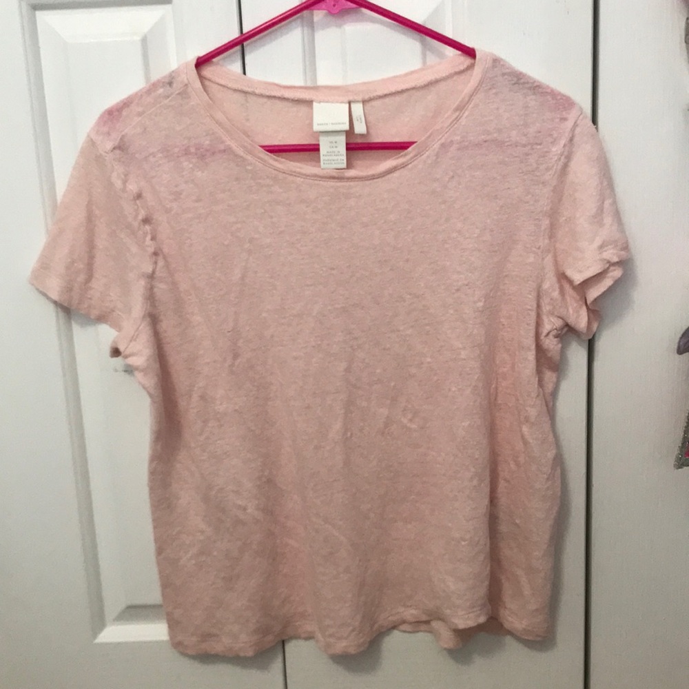 WOMEN’S MEDIUM LIGHT PINK H&M SHIRT